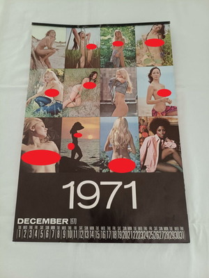 Kent Newport True σπάνιο ημερολόγιο τοίχου 1971 με ημίγυμνα μοντέλα σαν καινούργιο