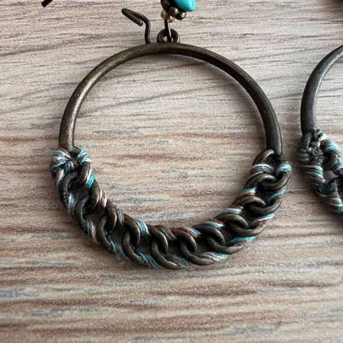 Women’s handmade boho dangle earrings used