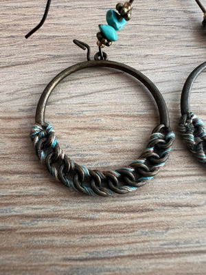 Women’s handmade boho dangle earrings used
