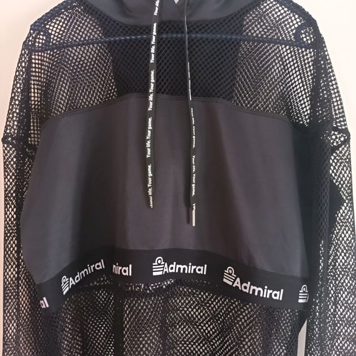 Admiral Athletic Mesh Hoodie like new, black, size M