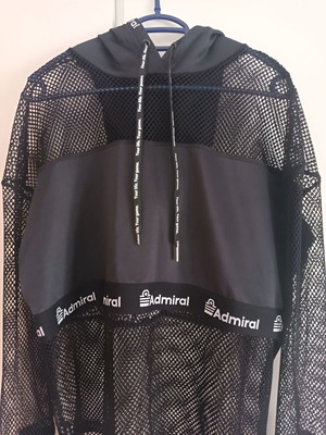 Admiral Athletic Mesh Hoodie like new, black, size M