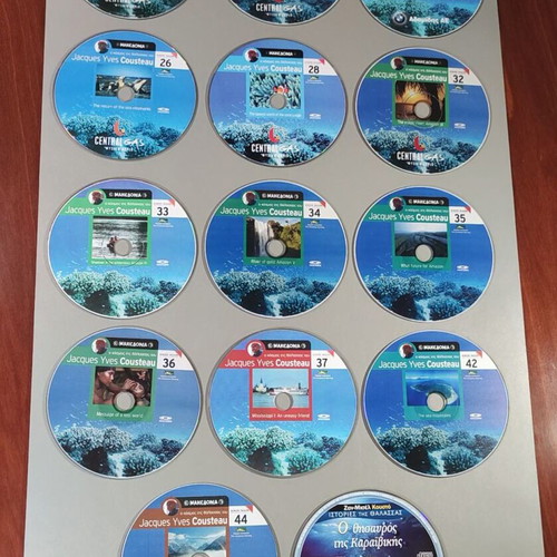 Jacques Yves Cousteau Documentary Series VCD Collection like new, 28 discs