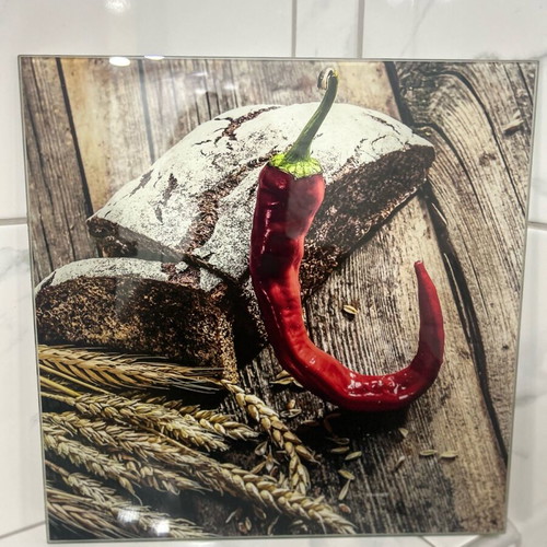 Glass painting Hot Peppers new, 20x20 cm, Glasspik Germany