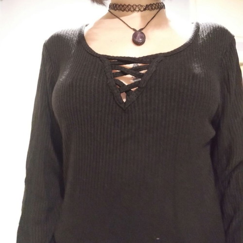 Bershka black blouse like new with front opening