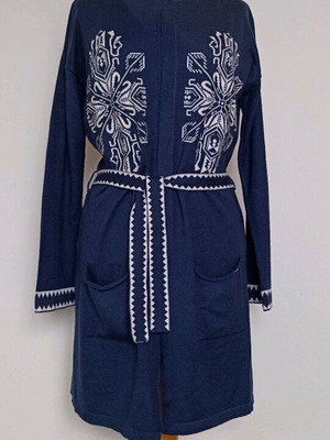 Aggel Knitwear cardigan knit, like new, size S/M, white-blue