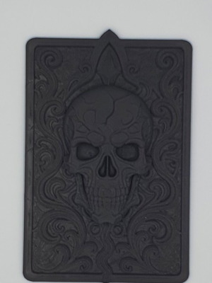 Wall Art Skull 3D Print Made-to-Order Black Matte ABS