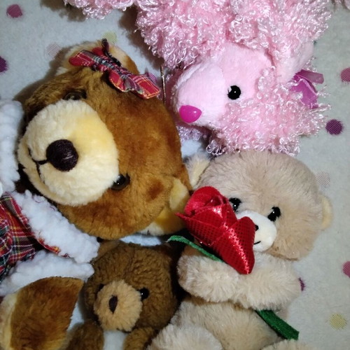Stuffed toys used, pack for girls