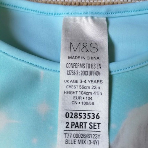 Marks & Spencer Disney swimsuit dress for girls 3-4 years