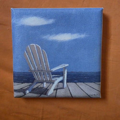 Set of 3 small paintings with sea theme like new