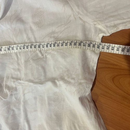 Kaftan shirt XXL used, 100% cotton with beige soft patterns, belt