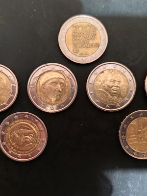 Coin collection used, set of 7, No5, pack
