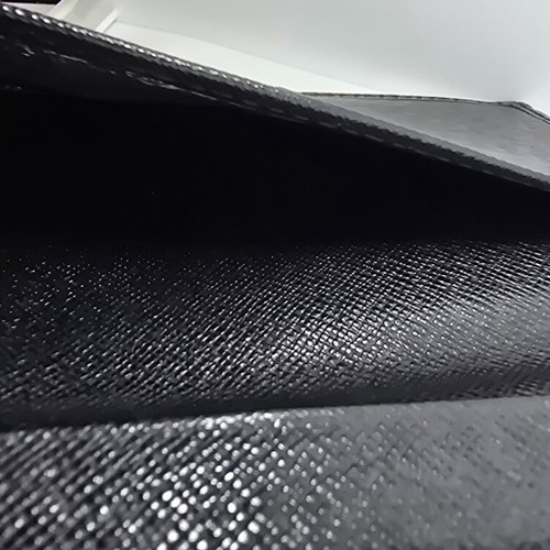 Louis Vuitton leather wallet used, black
