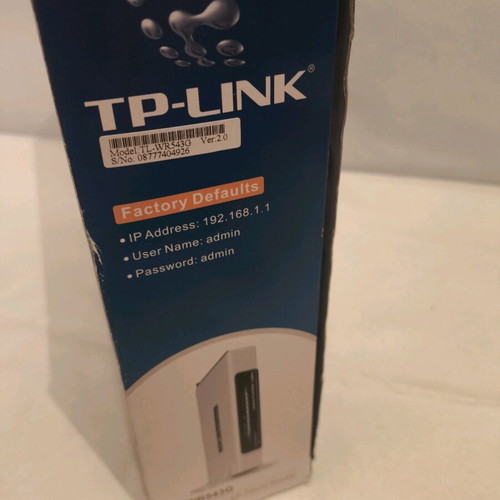 TP-LINK TL-WR543G wireless router new 54Mbps AP Client