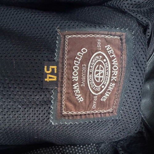 Network Skins leather motorcycle jacket and pants new, size 54