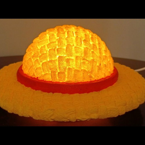One Piece Straw Hat Luffy Lamp like new, hand painted