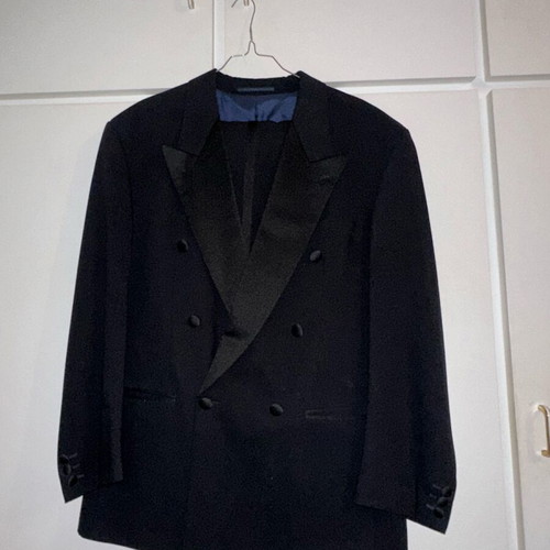 Rossi Tuxedo Double Breasted Black Size 50 Like New
