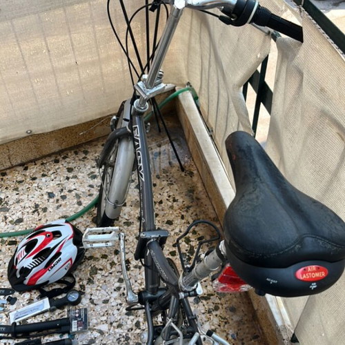 Easy folding bike 20 inch, silver, city style