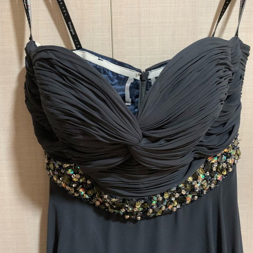 Unique dress new size 44 dark charcoal with beads