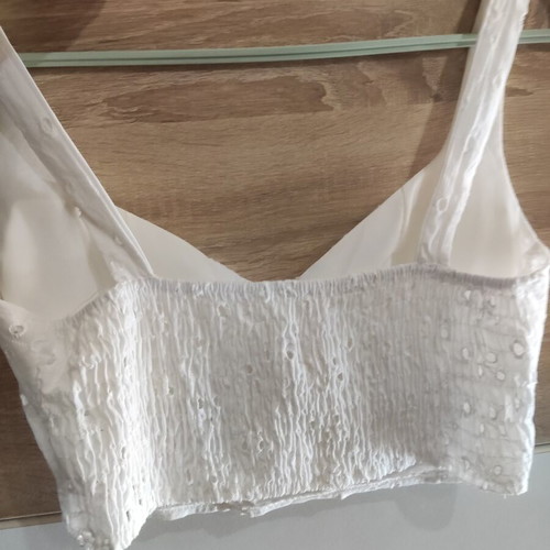 Guipure set skort and bustier like new, white