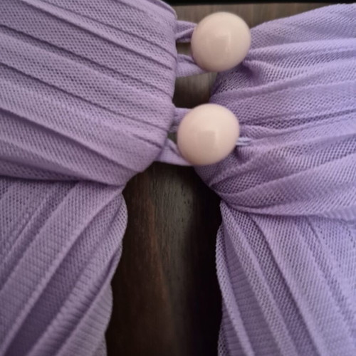 Pleated maxi dress lilac new with twisted design and cups