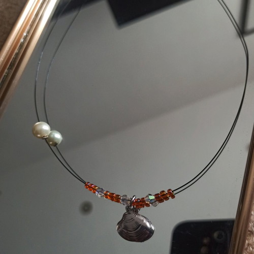 Summer necklace like new with steel elements