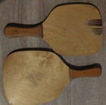 Wooden beach rackets used