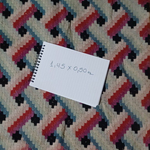 Handmade embroidered rug like new