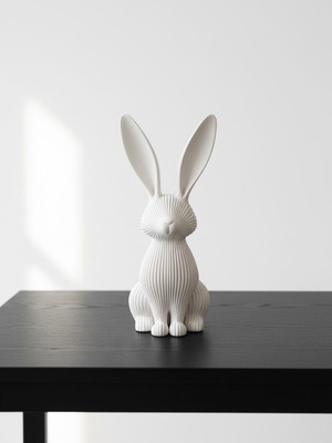 Πασχαλινό διακοσμητικό λαγουδάκι 3D printed minimal design καινούργιο