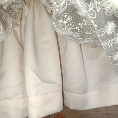 Baptism set for girls like new with dress, bolero, headband and size 21 shoes