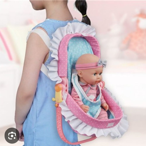 Baby Doll with Carrying Cradle like new