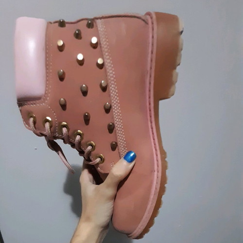 Pink ankle boots new with studs size 38