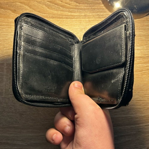 Mont Blanc wallet used, black
