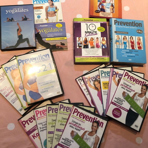 Prevention fitness DVD collection used, pack of 30