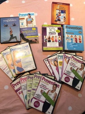 Prevention fitness DVD collection used, pack of 30