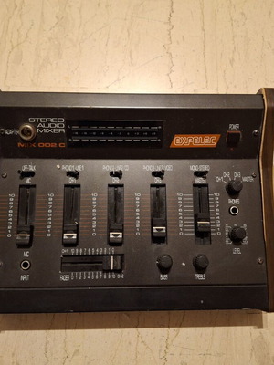 Stereo Audio Mixer Expelec Mix.002 used with wooden frame marks