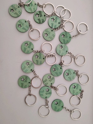 Keychains Eísai to astéri mou new, pack of 24 green