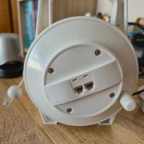 Telephone Extension Reel RJ11 with Dual Port used, retro design