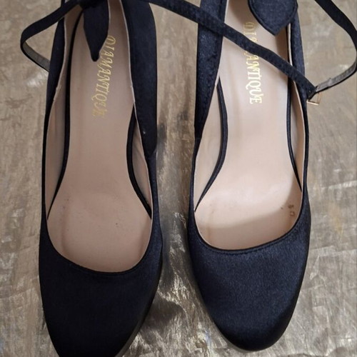 Diamantique black platform shoes size 37 new