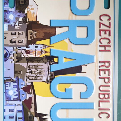 Prague Vintage Decorative European Wall Sign