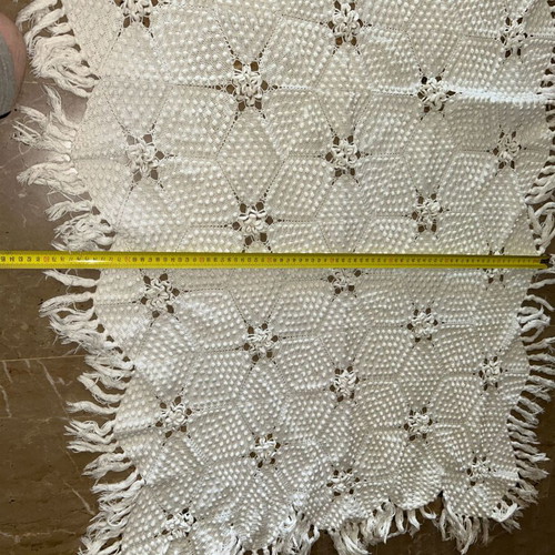 Vintage handmade crochet table runner 1.38m x 0.90m