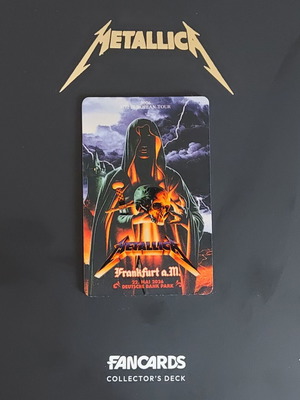 Metallica Frankfurt 22 Μαΐου 2026 συλλεκτική FanCard