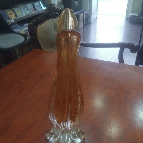 Decorative blown glass vase used