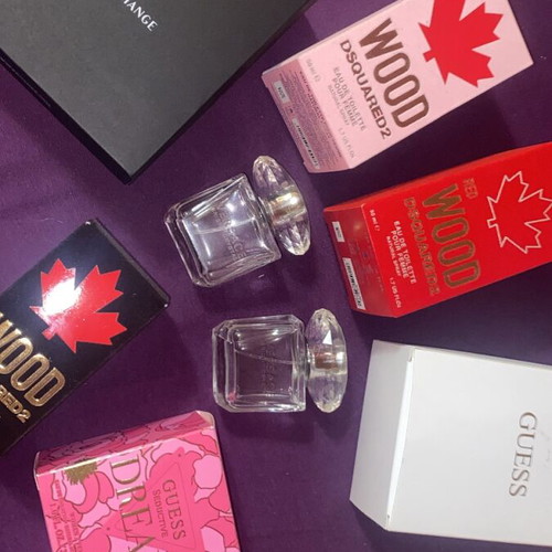 Perfume packaging and authentic Versace perfume bottles