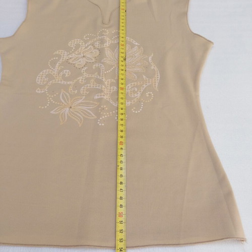 Vintage sleeveless beige top like new, size M