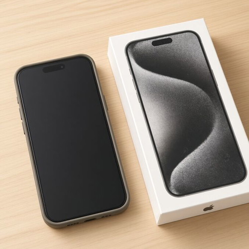 iPhone 15 Pro Max with 100% battery