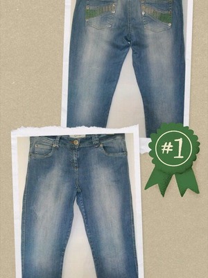 Crop jeans women's denim bermuda shorts used, sizes XL-XXXL