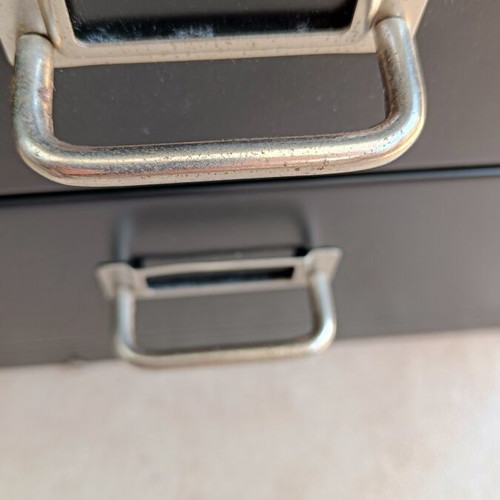 Black metal drawer cabinet