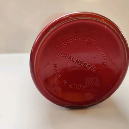 Vintage Sparklets Limited soda siphon from England like new, red metallic