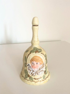 Ceramic bell ornament used, decorative festive item