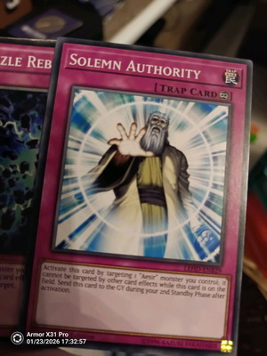 Yu-Gi-Oh Solemn Authority like new